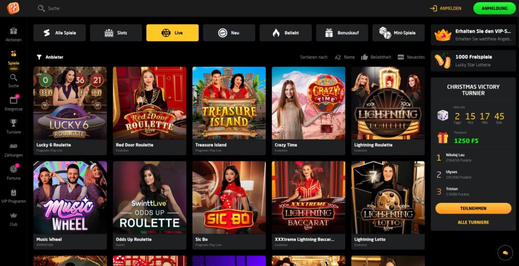 stay casino live games