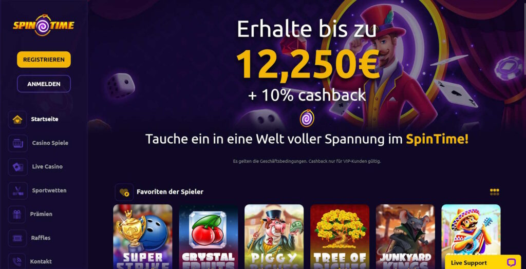 spintime casino Startseite